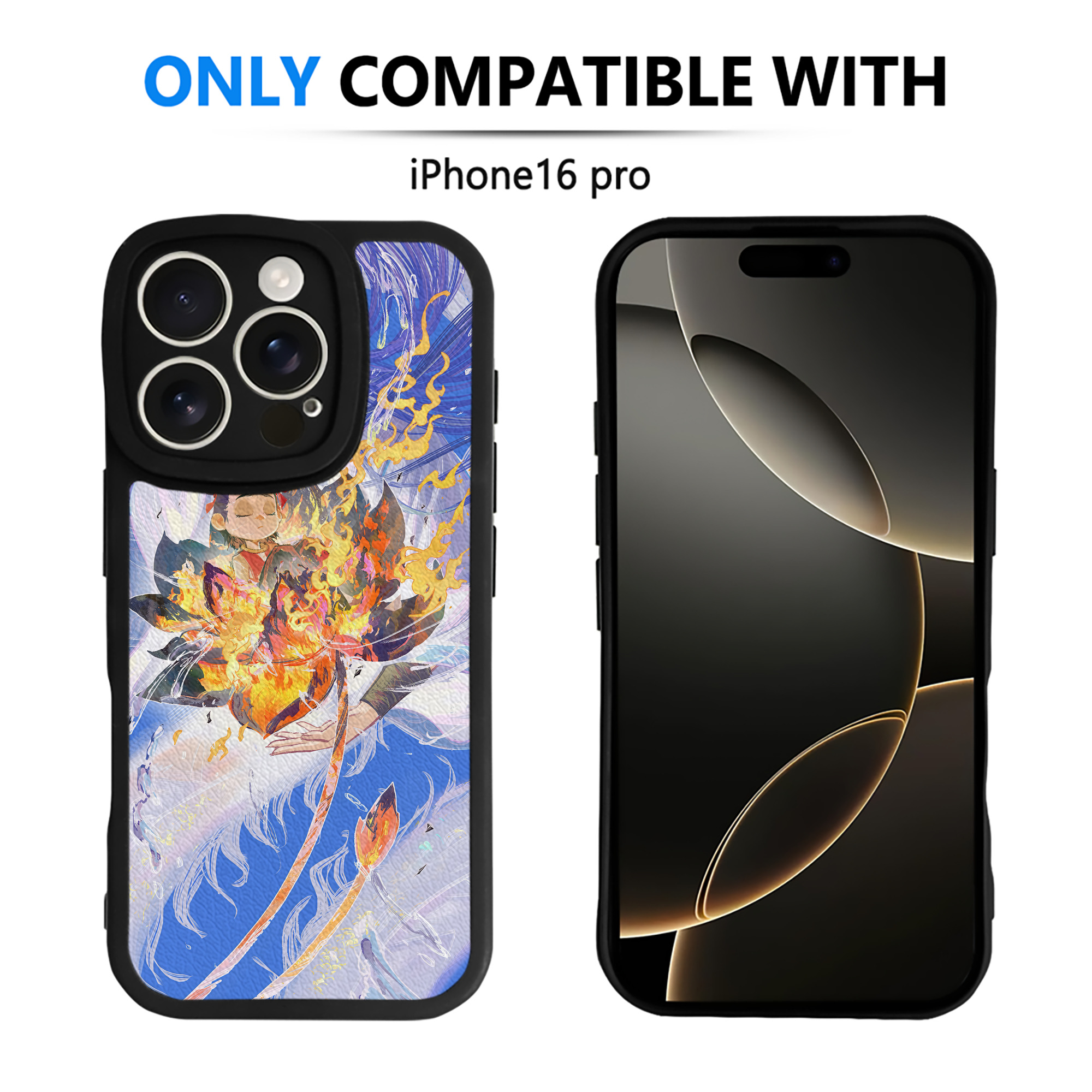 （画像用） Ne Zha 2 ナタ 魔童の大暴れ 【iPhone 16シリーズ対応】シリコンスマホケース（レザー調） 材質：シリコン
